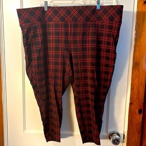 Torrid Pixie Pants. Red Plaid. Size 4X!